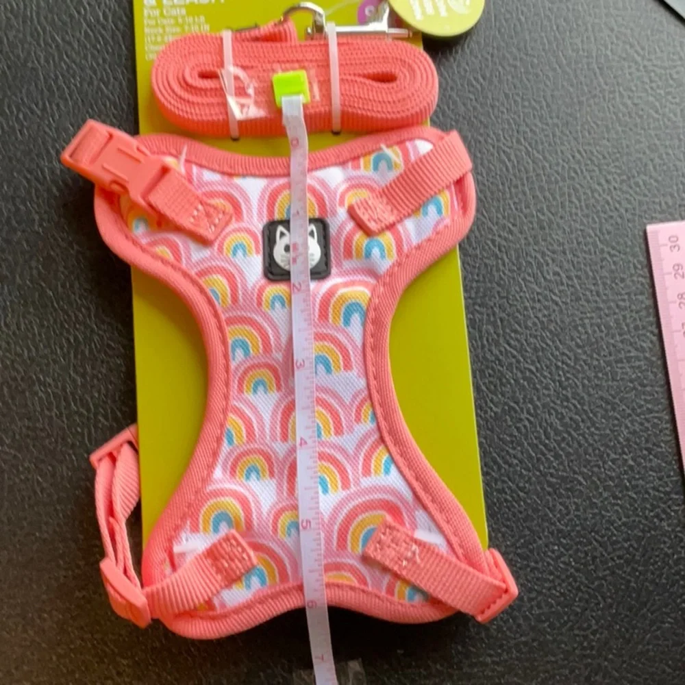 Vibrant Pink Cat Harness & Leash